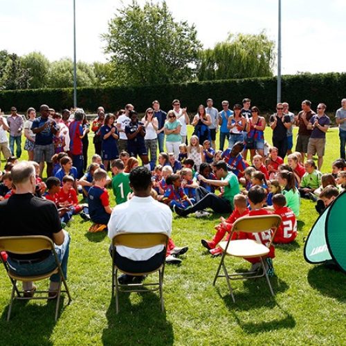 The Molesey McDonald’s supported Community Football Day at Ember Lane Sports Ground on August 1, 2015 in East Molesey, England.